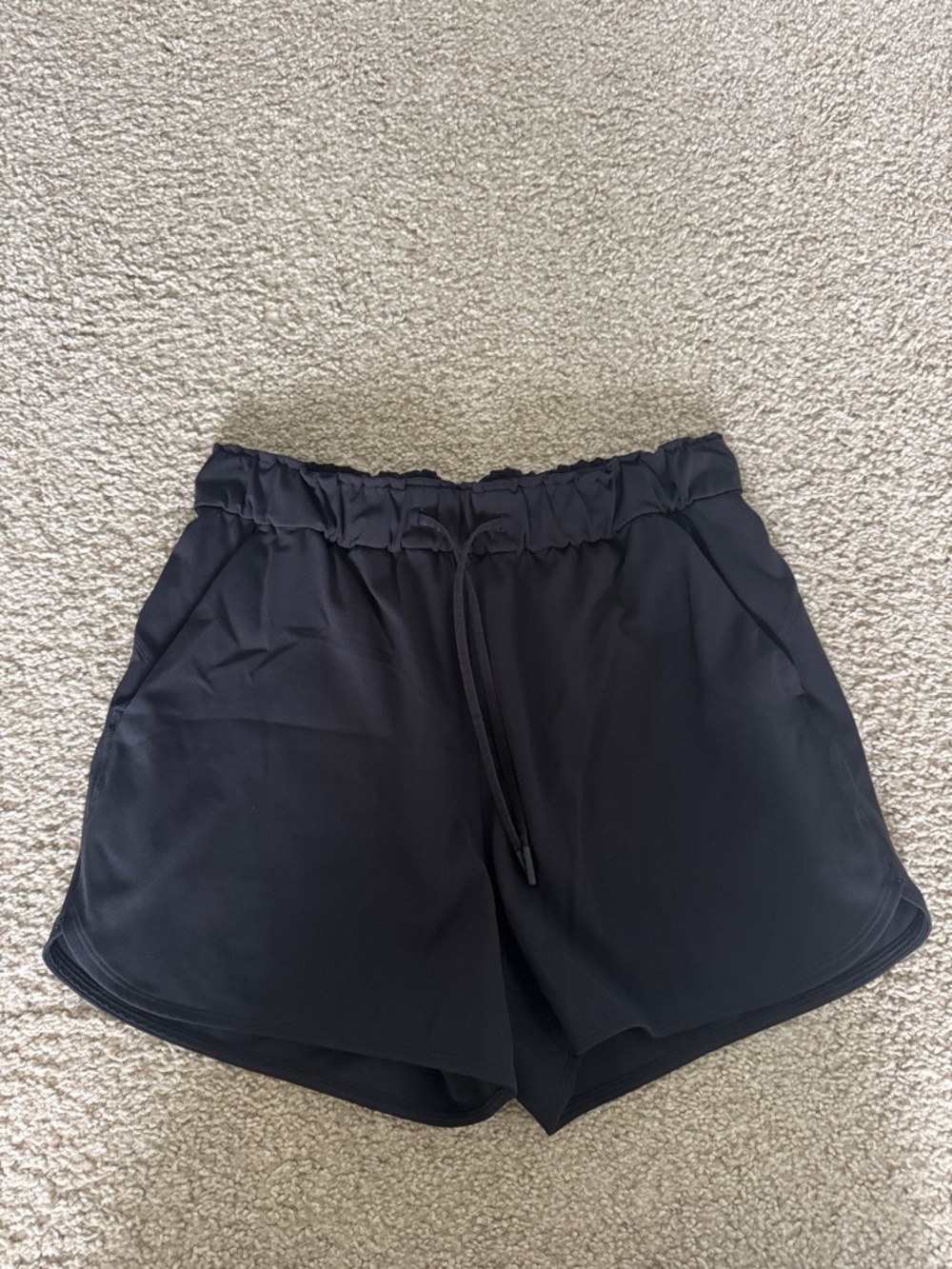 lululemon athletica Black Elastic-Waist Running Shorts